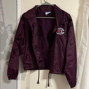 Champion Burgundy Windbreaker with Logo